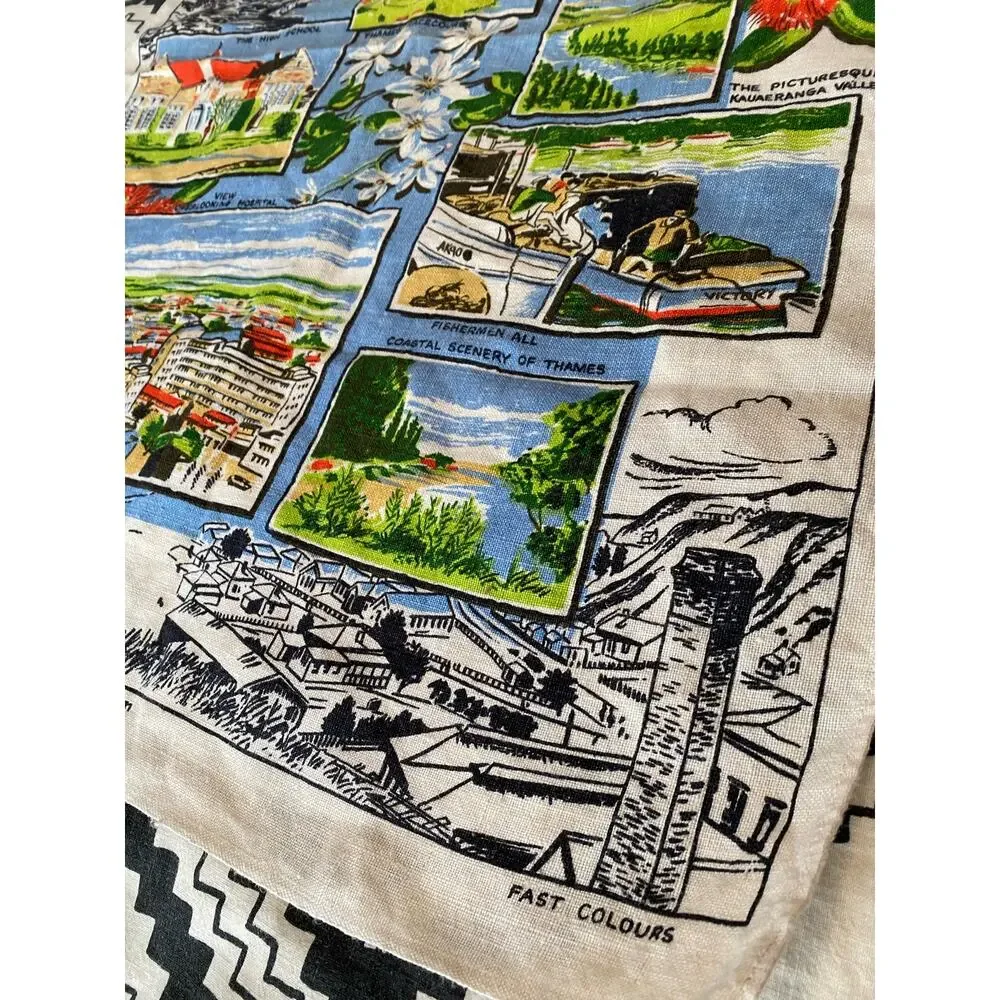 Vintage Thames Goldfield Collectible Kitchen Linen Tea Towel Souvenir